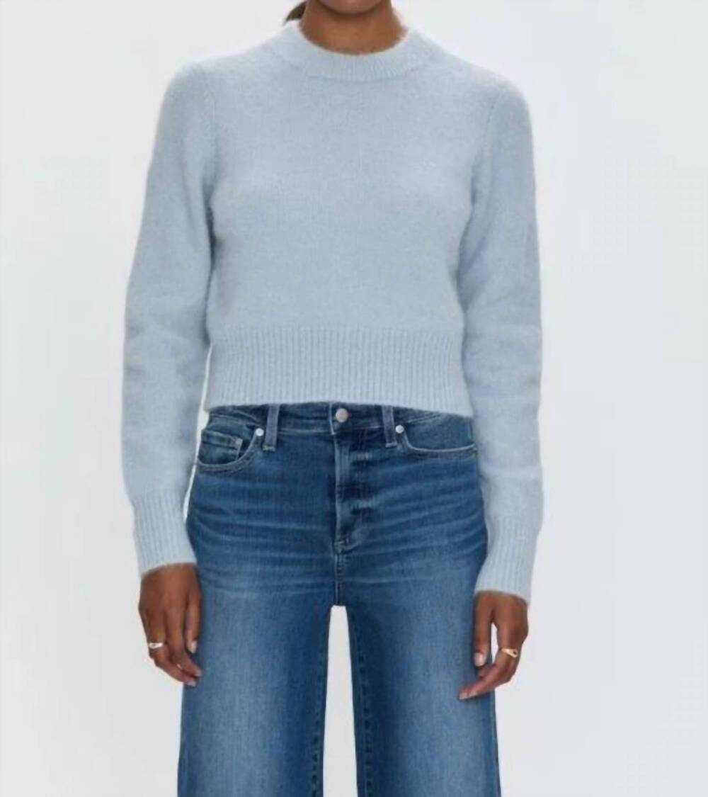 NEW PISTOLA sara crew neck long sleeve sweater in sky blue